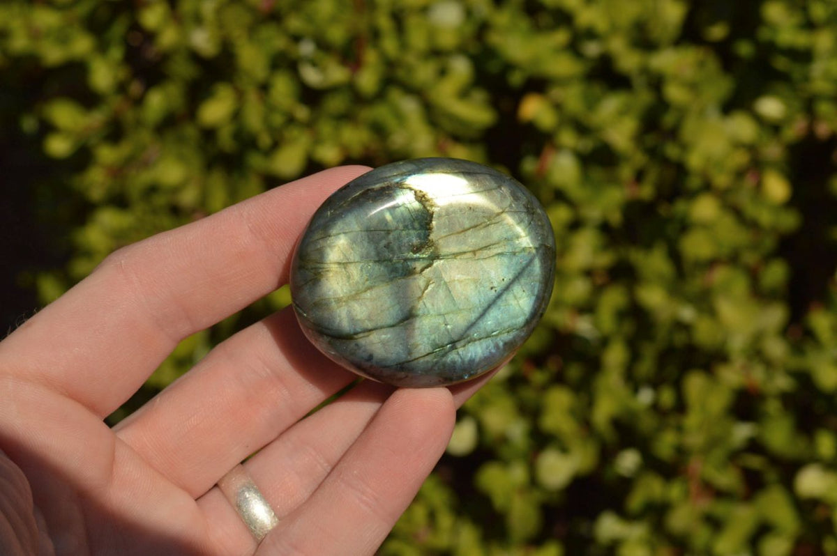 Polished Flashy Labradorite Palm Stones x 20 From Tulear, Madagascar - TopRock