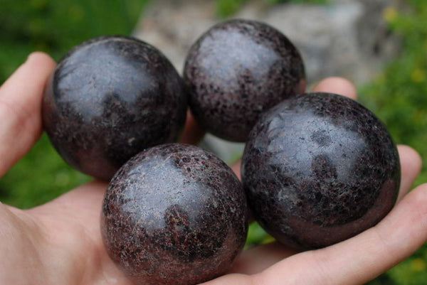 Polished Small Specular Gemmy Garnet Spheres x 9 From Madagascar - TopRock