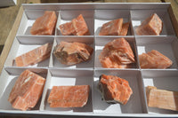 Natural New Sunset Orange Calcite Specimens  x 12 From Spitzkop, Namibia - Toprock Gemstones and Minerals