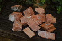 Natural New Sunset Orange Calcite Specimens  x 12 From Spitzkop, Namibia - Toprock Gemstones and Minerals