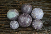 Polished Purple Lepidolite Spheres  x 6 From Madagascar - Toprock Gemstones and Minerals