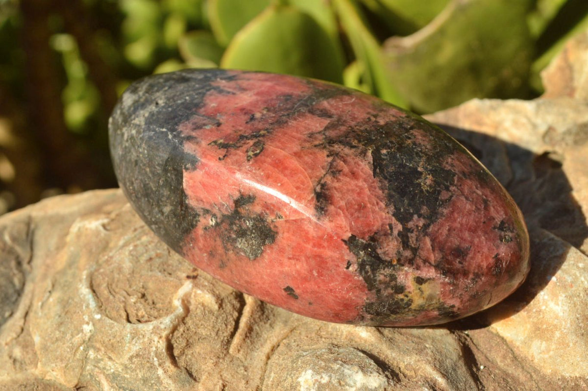 Polished Pink Rhodonite, Quartz, Chromite Free Forms (Odd Calcite Inclusion) x 6 From Rushinga, Zimbabwe - TopRock