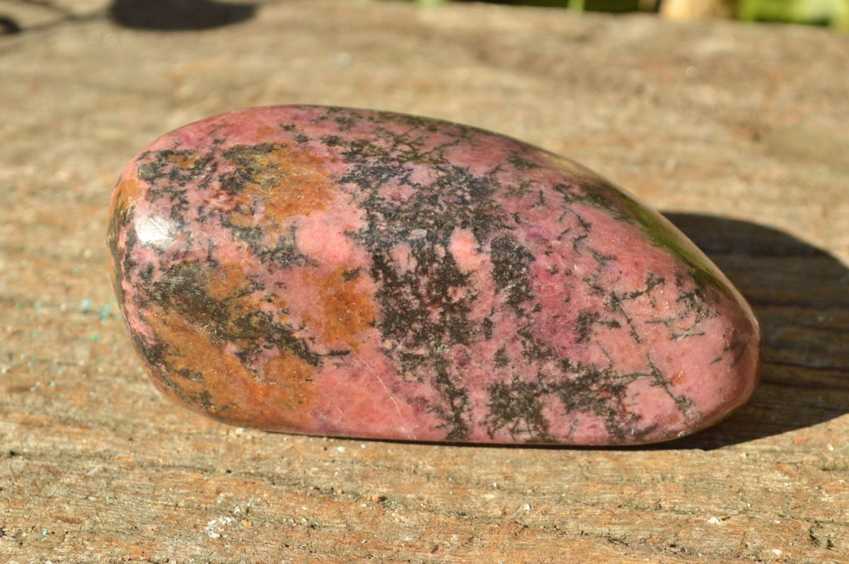 Polished Pink Rhodonite, Quartz, Chromite Free Forms (Odd Calcite Inclusion) x 6 From Rushinga, Zimbabwe - TopRock