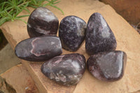 Polished Purple Lepidolite Standing Free Forms  x 6 From Zimbabwe - Toprock Gemstones and Minerals