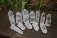 Polished Clear Quartz Crystal Points x 12 From Madagascar - Toprock Gemstones and Minerals