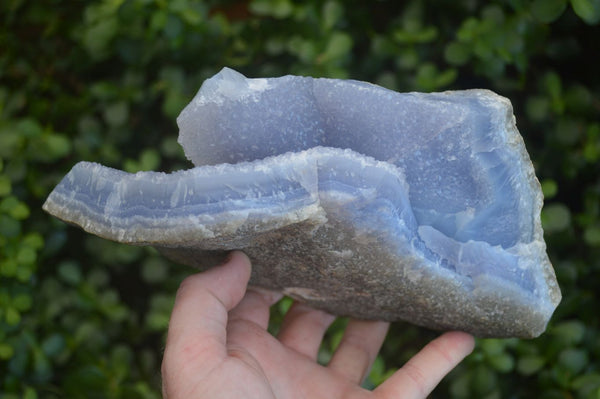 Natural Blue Lace Agate Geode Specimen x 1 From Nsanje, Malawi - Toprock Gemstones and Minerals 