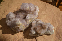 Natural Spirit Amethyst Quartz Clusters x 2 From Boekenhouthoek, South Africa - Toprock Gemstones and Minerals