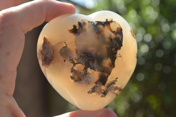 Polished Translucent Agate Hearts (Some Dendritic Features) x 6 From Madagascar - TopRock