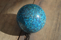 Polished  Conglomerate Chrysocolla Sphere With Azurite & Malachite  x 1 From Congo - Toprock Gemstones and Minerals