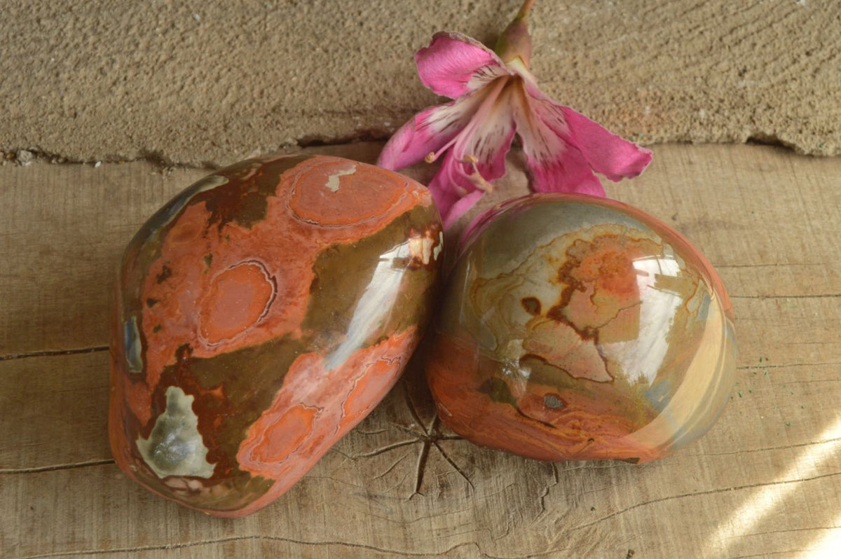 Polished Polychrome "Picasso Picture Jasper" Spheres x 2 From Mahajanga, Madagascar - TopRock