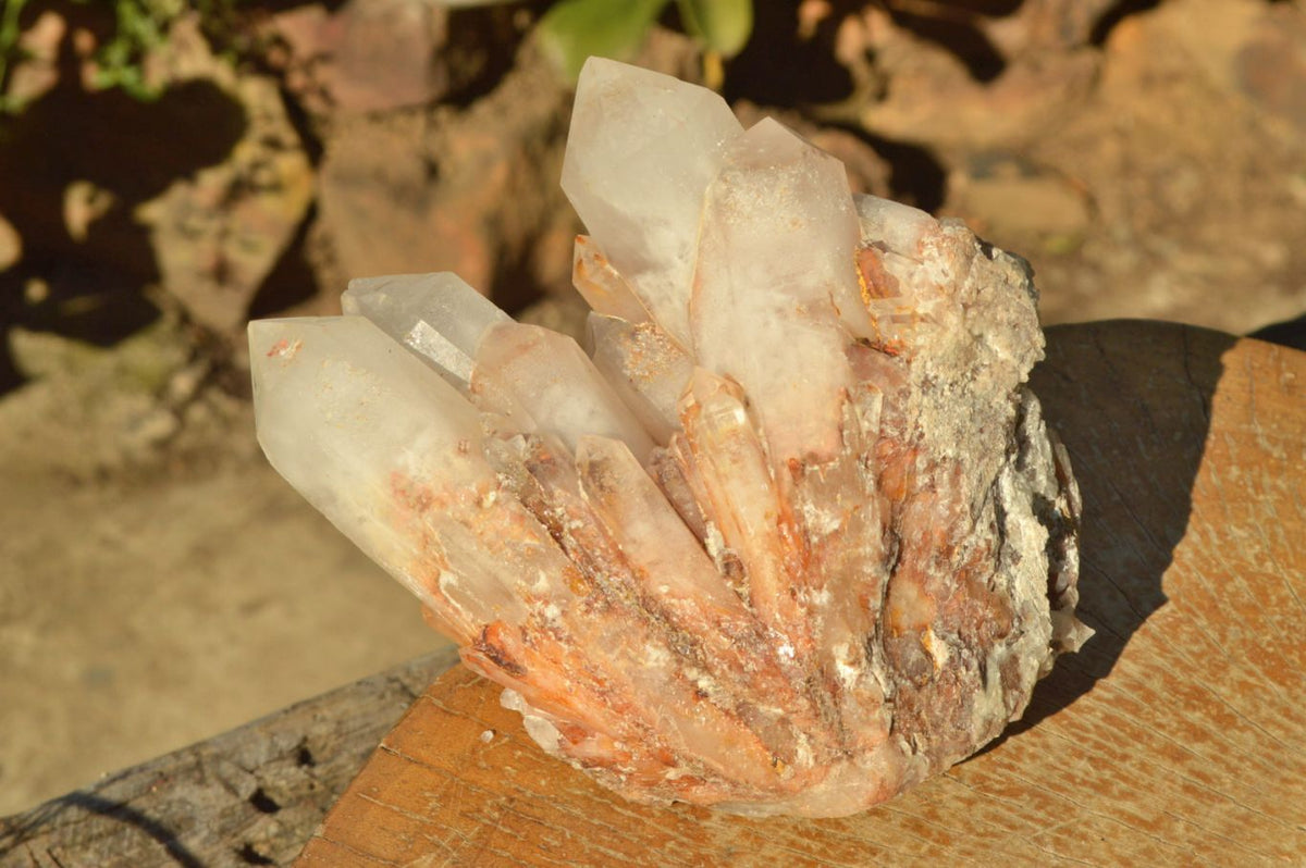 Natural Candle Quartz Crystal Clusters x 2 From Madagascar - TopRock