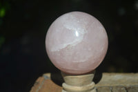 Polished Pink Rose Quartz Spheres  x 2 From Madagascar - Toprock Gemstones and Minerals