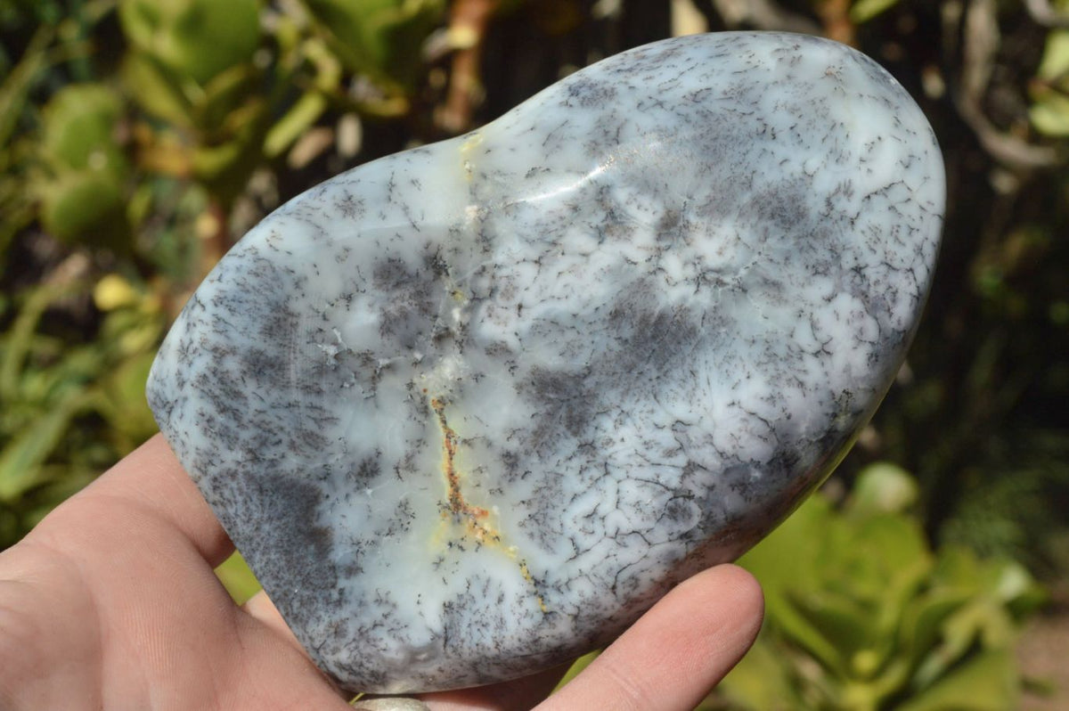 Polished Dendritic White Opal Standing Free Forms x 3 From Moralambo, Madagascar - TopRock