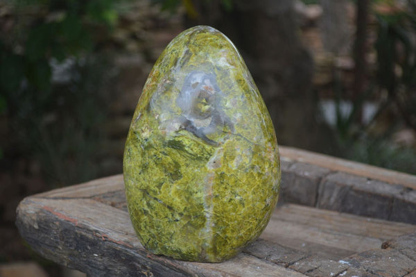 Natural Large Green Opal Standing Free Form  x 1 From Madagascar - Toprock Gemstones and Minerals 