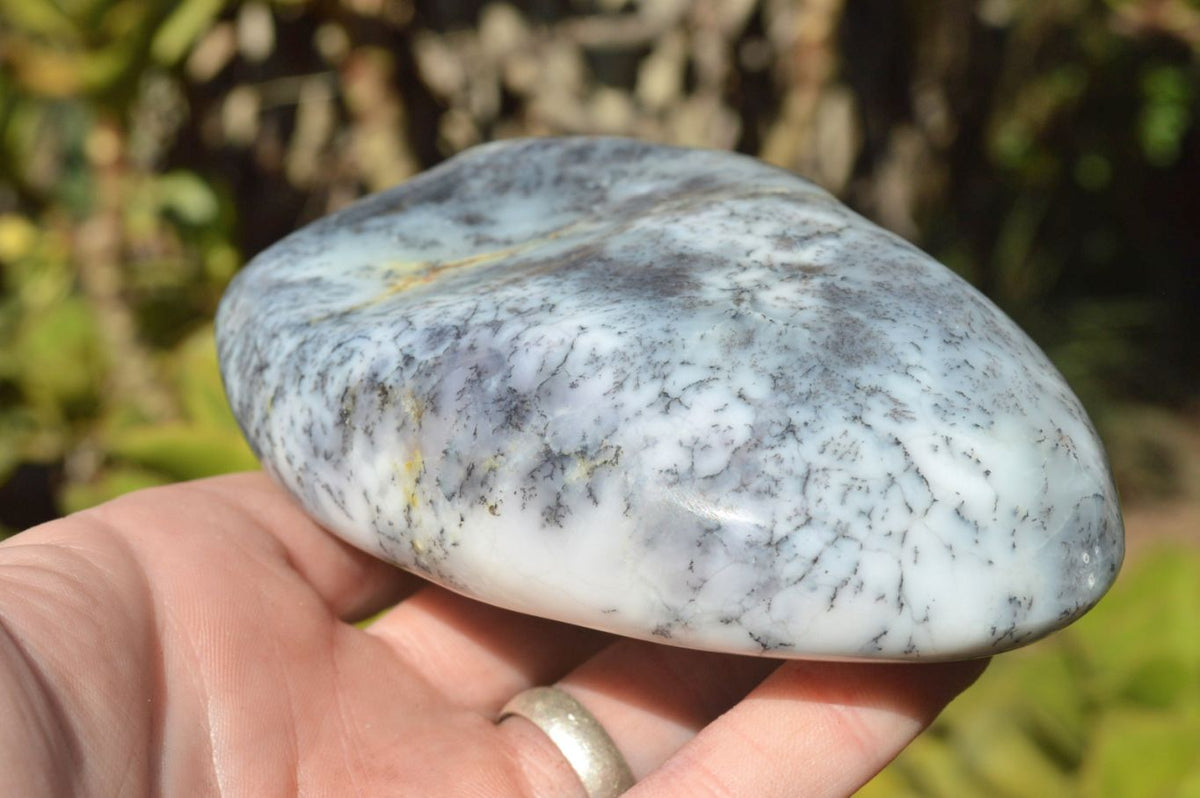 Polished Dendritic White Opal Standing Free Forms x 3 From Moralambo, Madagascar - TopRock