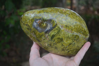 Natural Large Green Opal Standing Free Form  x 1 From Madagascar - Toprock Gemstones and Minerals