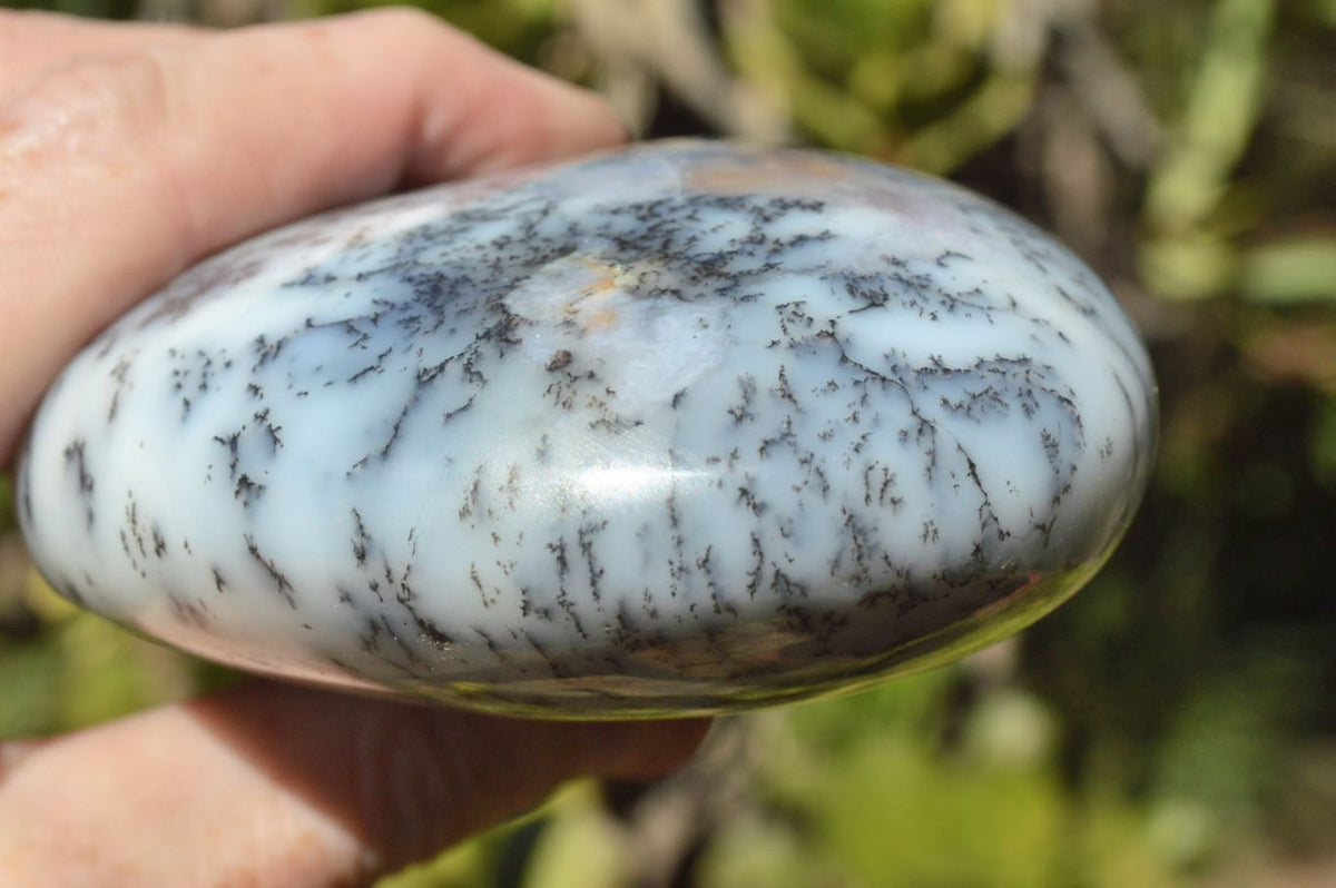 Polished Dendritic White Opal Standing Free Forms x 3 From Moralambo, Madagascar - TopRock