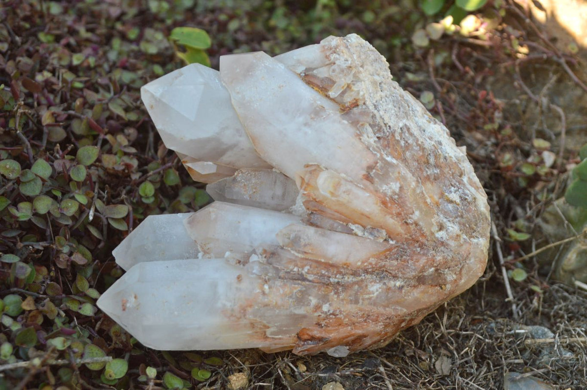 Natural Candle Quartz Crystal Clusters x 2 From Madagascar - TopRock