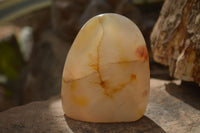 Polished Mixed Agate Standing Free Forms  x 6 From Madagascar - Toprock Gemstones and Minerals