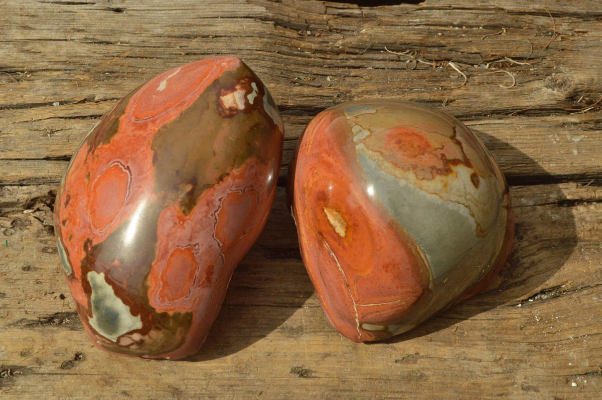 Polished Polychrome "Picasso Picture Jasper" Spheres x 2 From Mahajanga, Madagascar - TopRock