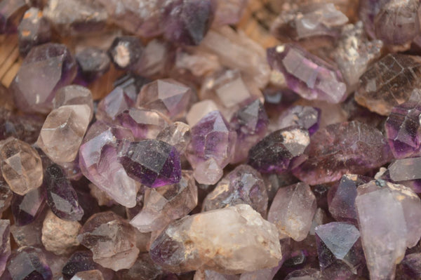 Natural Mini Smokey Amethyst Crystals  x 1.1 Kg Lot From Chiredzi, Zimbabwe