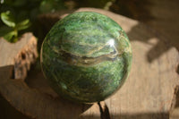 Polished  Green Chrysoprase Spheres  x 3 From Ambatondrazaka, Madagascar - Toprock Gemstones and Minerals