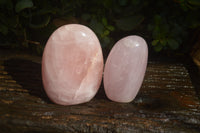 Polished Pink Rose Quartz Standing Free Forms x 2 From Antsirabe, Madagascar - Toprock Gemstones and Minerals