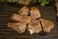 Natural Honey Aragonite Etched & Cobbed Pieces  x 6 From Namibia - Toprock Gemstones and Minerals