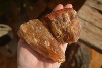 Natural Honey Aragonite Etched & Cobbed Pieces  x 6 From Namibia - Toprock Gemstones and Minerals