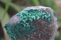 Natural Rare Ball Malachite On Quartz & Dolomite Specimens x 2 From Kambove, Congo - Toprock Gemstones and Minerals