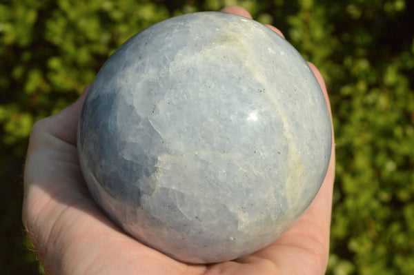 Polished Highly Selected Medium Sized Blue Calcite Spheres x 2 From Ihadilalana, Madagascar - TopRock