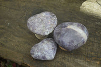 Polished Purple Lepidolite Hearts  x 6 From Ambatondrazaka, Madagascar - Toprock Gemstones and Minerals