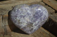 Polished Purple Lepidolite Hearts  x 6 From Ambatondrazaka, Madagascar - Toprock Gemstones and Minerals