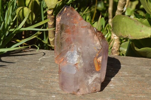 Polished Large Smokey Amethyst Window Quartz Crystal x 1 From Ankazobe, Madagascar - TopRock