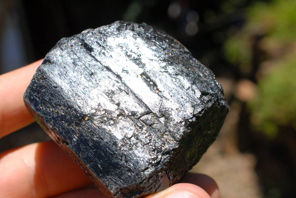 Natural Alluvial Black Tourmaline Crystals x 6 From Zimbabwe - TopRock