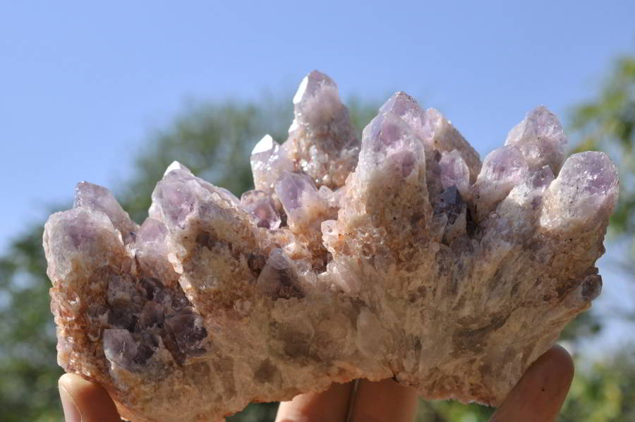 Natural Sugar Amethyst Phantom Clusters x 2 From Solwezi, Zambia - TopRock