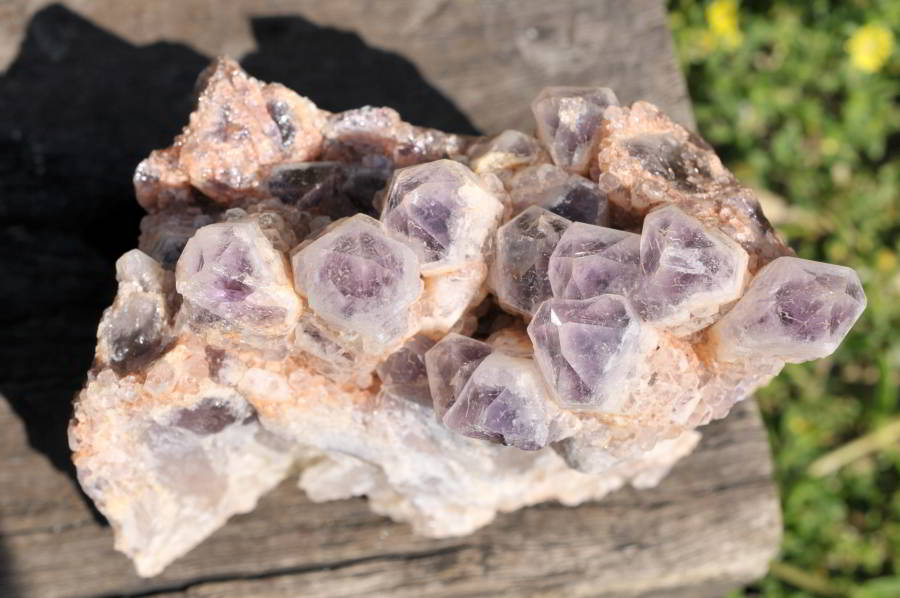 Natural Sugar Amethyst Phantom Clusters x 2 From Solwezi, Zambia - TopRock