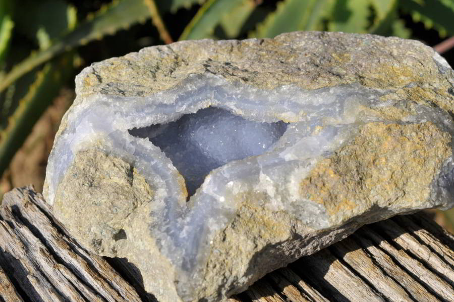 Natural Blue Lace Agate Geodes, Plates & Crystalline Vug Specimens x 3 From Malawi - TopRock