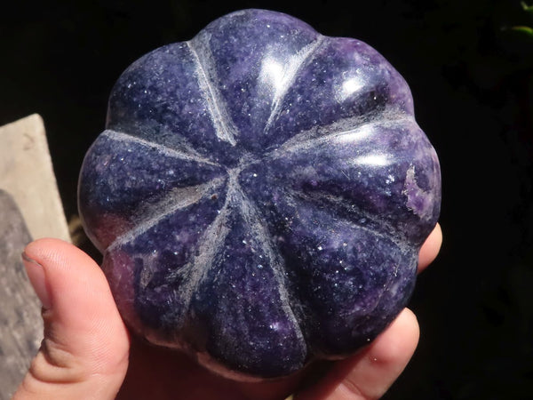 Polished Purple Lepidolite Pumpkin Carvings  x 4 From Zimbabwe - TopRock