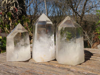 Polished Clear Quartz Crystal Points  x 6 From Madagascar - Toprock Gemstones and Minerals