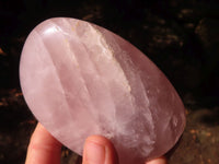 Polished Pink Rose Quartz Standing Free Forms  x 3 From Madagascar - Toprock Gemstones and Minerals