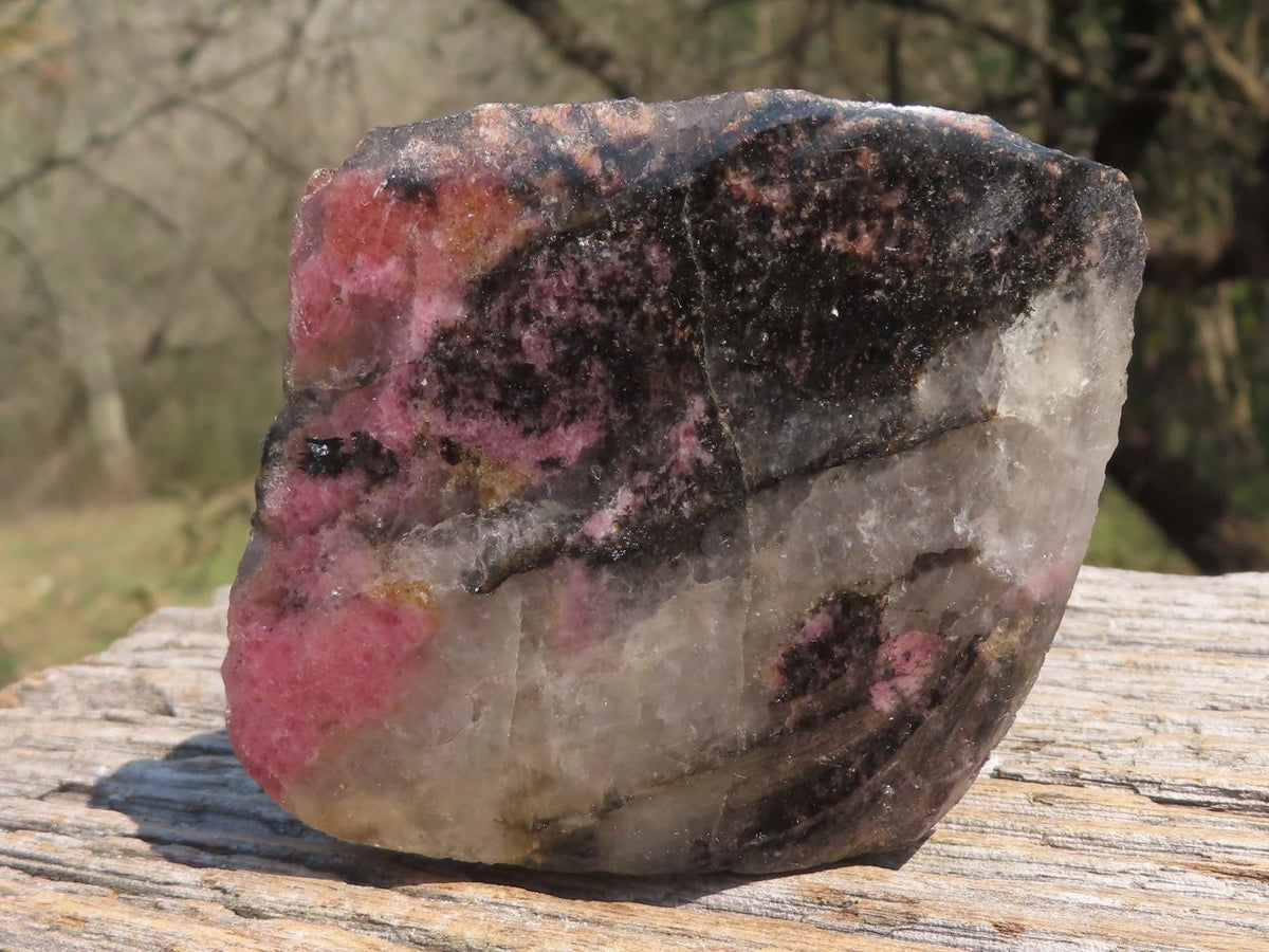 Polished Half Polished Rhodonite Free Forms x 4 From Ambindavato, Madagascar - TopRock