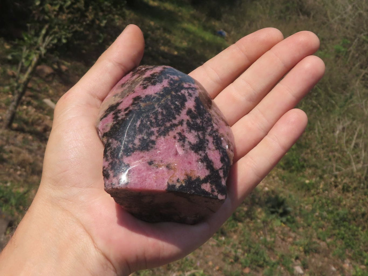 Polished Half Polished Rhodonite Free Forms x 4 From Ambindavato, Madagascar - TopRock