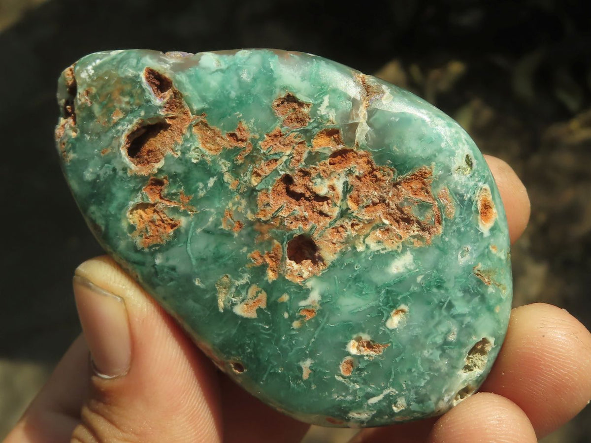 Polished Green Mtorolite Chrome / Emerald Chrysoprase Free Forms x 12 From Zimbabwe - TopRock