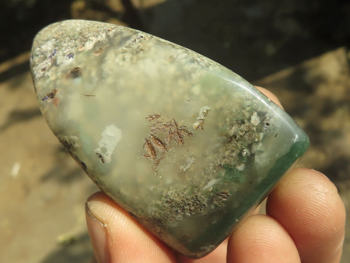 Polished Green Mtorolite Chrome / Emerald Chrysoprase Free Forms x 12 From Zimbabwe - TopRock