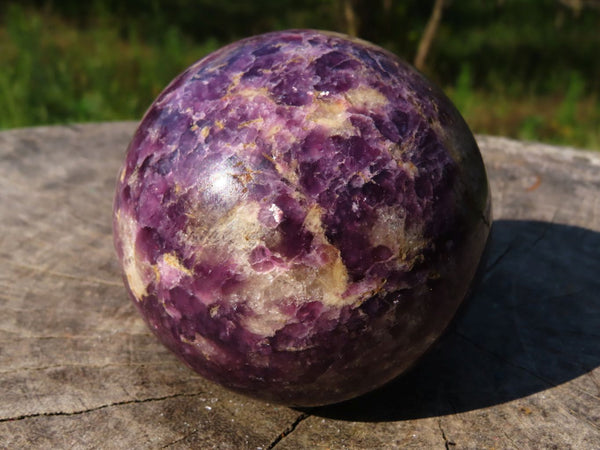 Polished Purple-Red Lepidolite Spheres One With Rubellite x 2 From Zimbabwe - TopRock