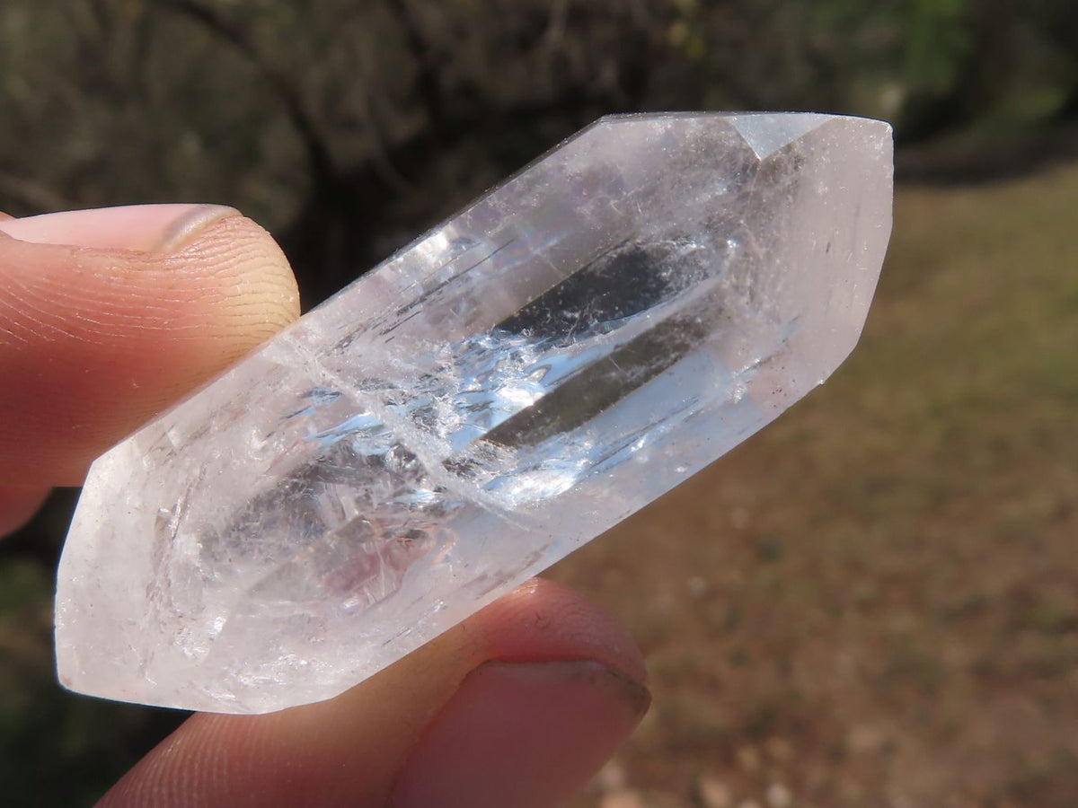 Polished Double Terminated Semi Optic Quartz Crystals x 20 From Madagascar - TopRock