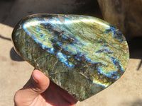 Polished Labradorite Standing Free Forms  x 2 From Tulear, Madagascar - Toprock Gemstones and Minerals