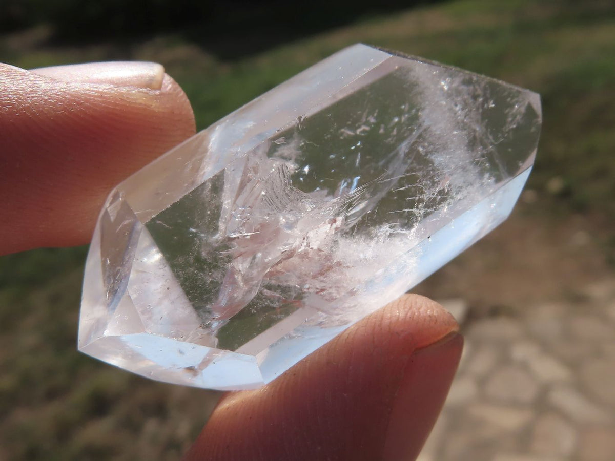 Polished Double Terminated Semi Optic Quartz Crystals x 20 From Madagascar - TopRock