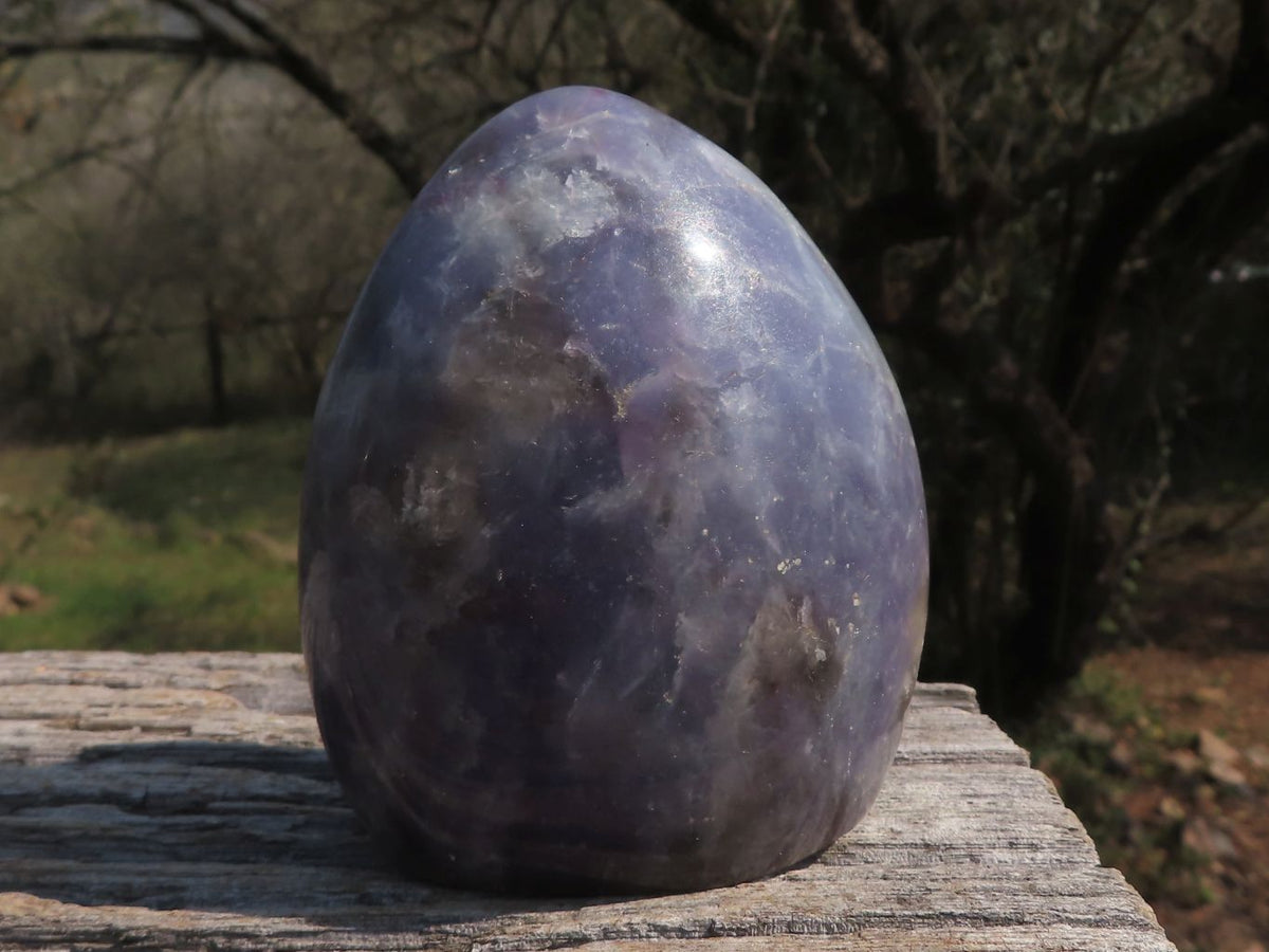 Polished Deep Purple Lepidolite Standing Free Forms With Pink Rubellite Inclusions x 4 From Madagascar - TopRock